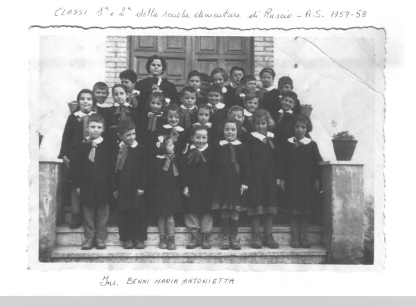 Scuola di Ruscio A.S 1957 - 1958